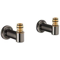 Tub Filler Union in Brilliance Black Onyx