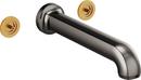 Wall Mount Tub Filler in Brilliance Black Onyx (Handles Sold Separately)