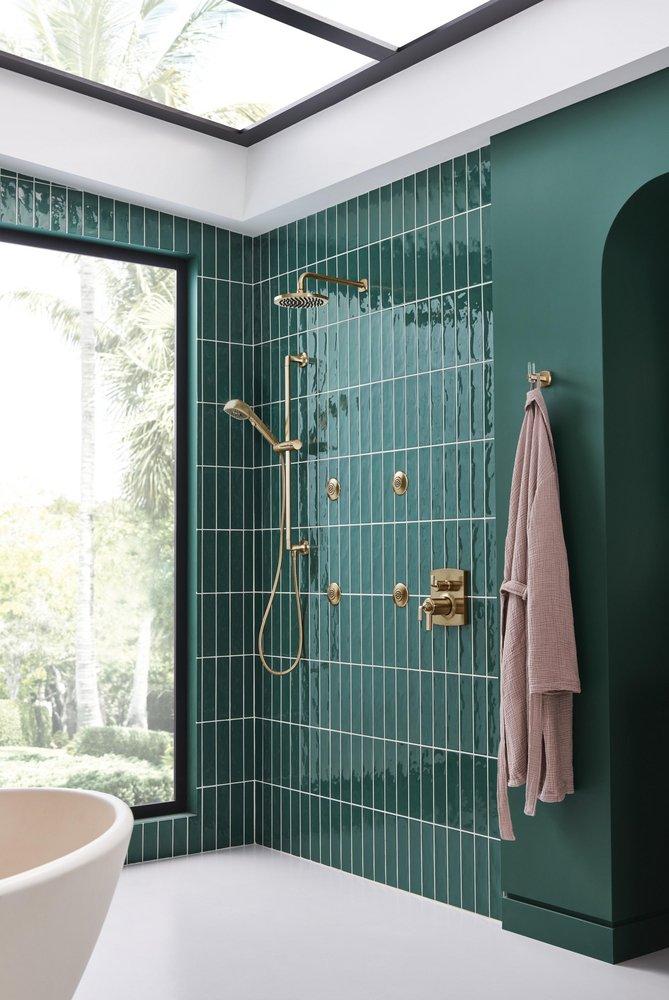 Brizo Luxe Gold Three Handle Bathtub & Shower Faucet (Trim Only) 