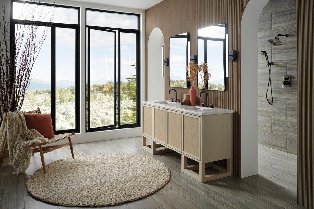 Brizo Brilliance Black Onyx Two Handle Bathtub & Shower Faucet (Trim Only) 