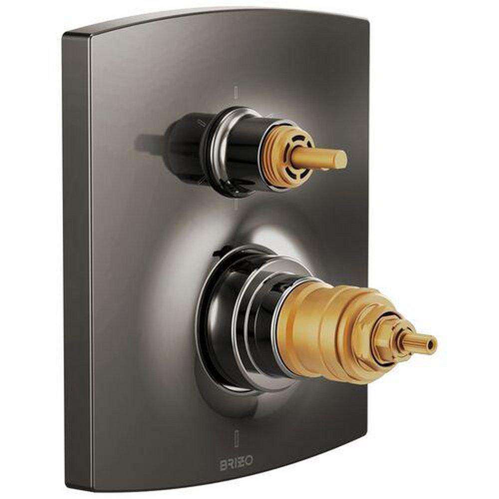 Brizo Kintsu™ Thermostatic Valve Trim in Brilliance Black Onyx