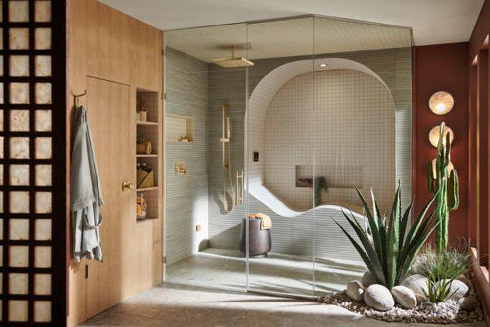 Brizo Brilliance Luxe Gold Three Handle Bathtub & Shower Faucet (Trim Only) 