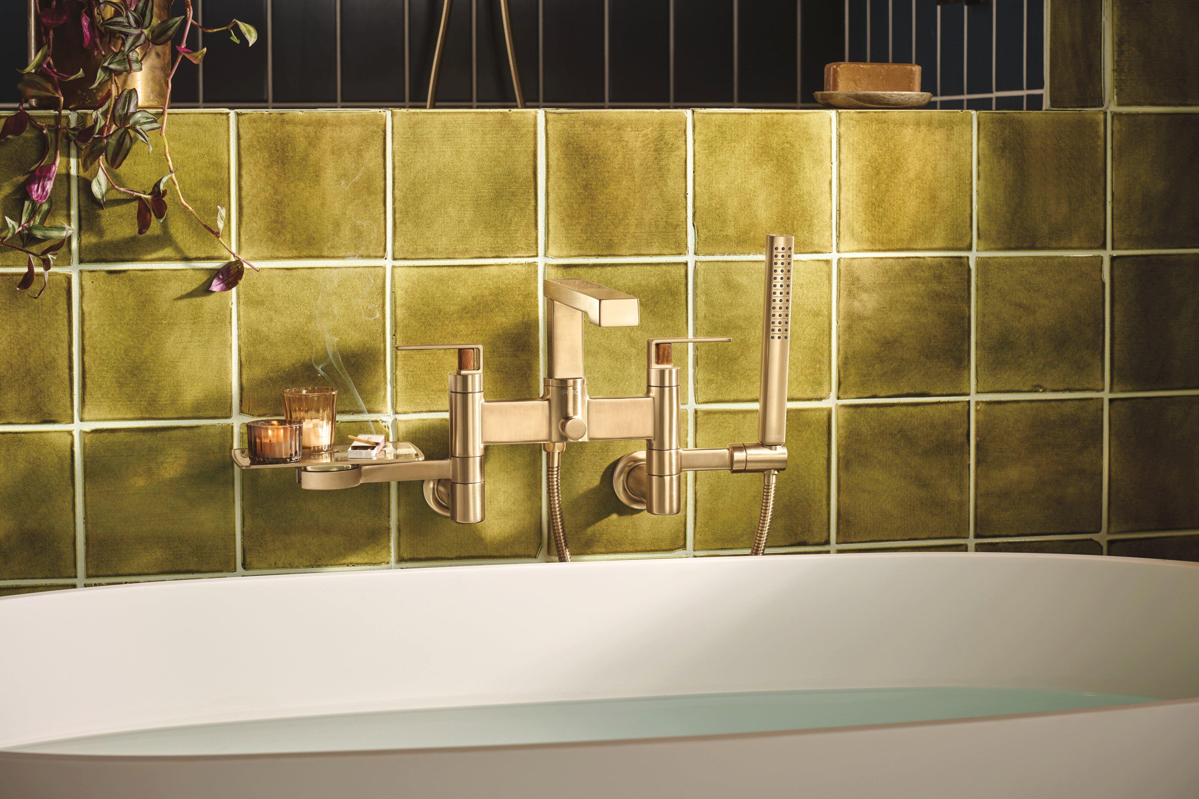 Brizo Luxe Gold Brass Tub Filler Union 