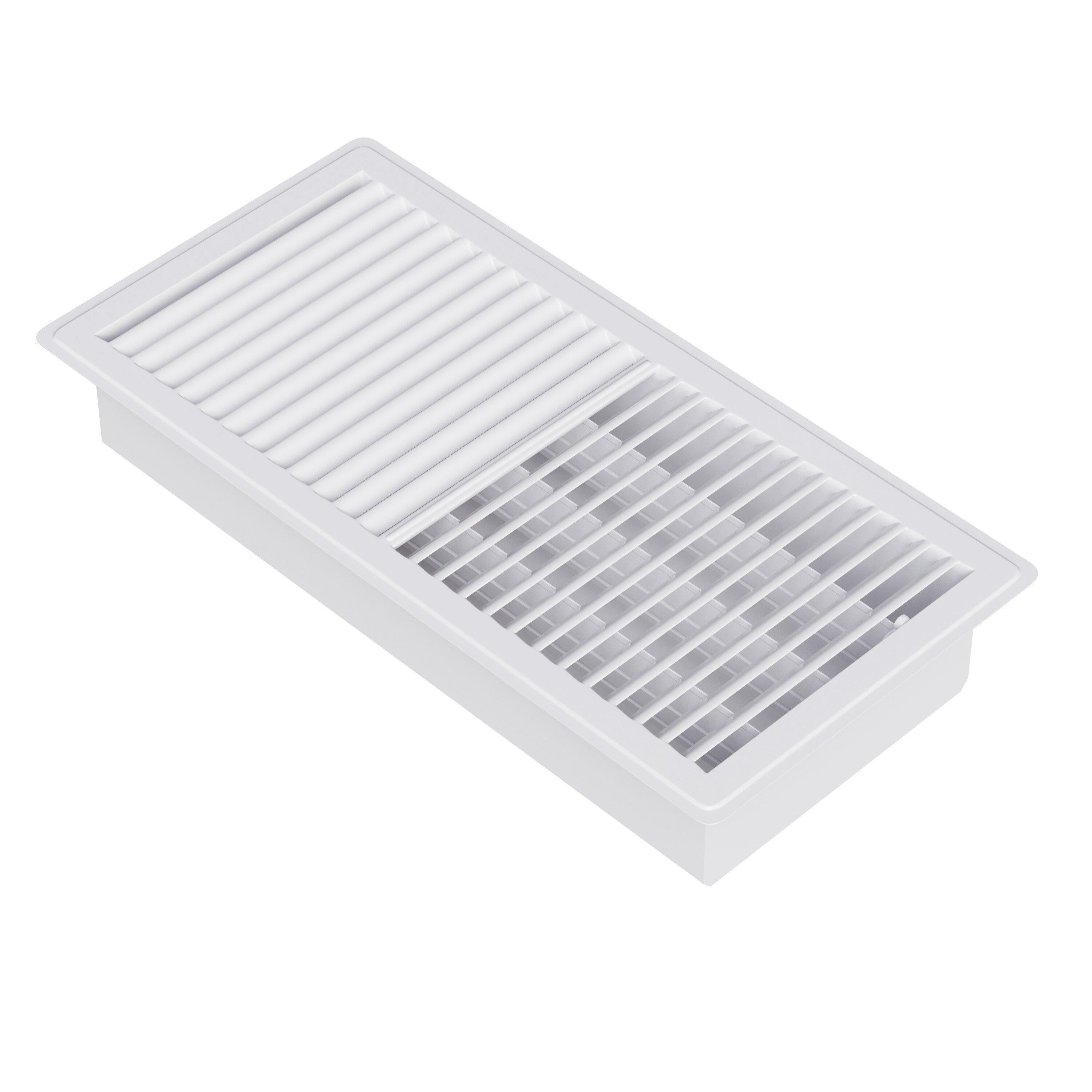 PROSELECT&reg; White 10 in. Residential Floor Register White Steel 