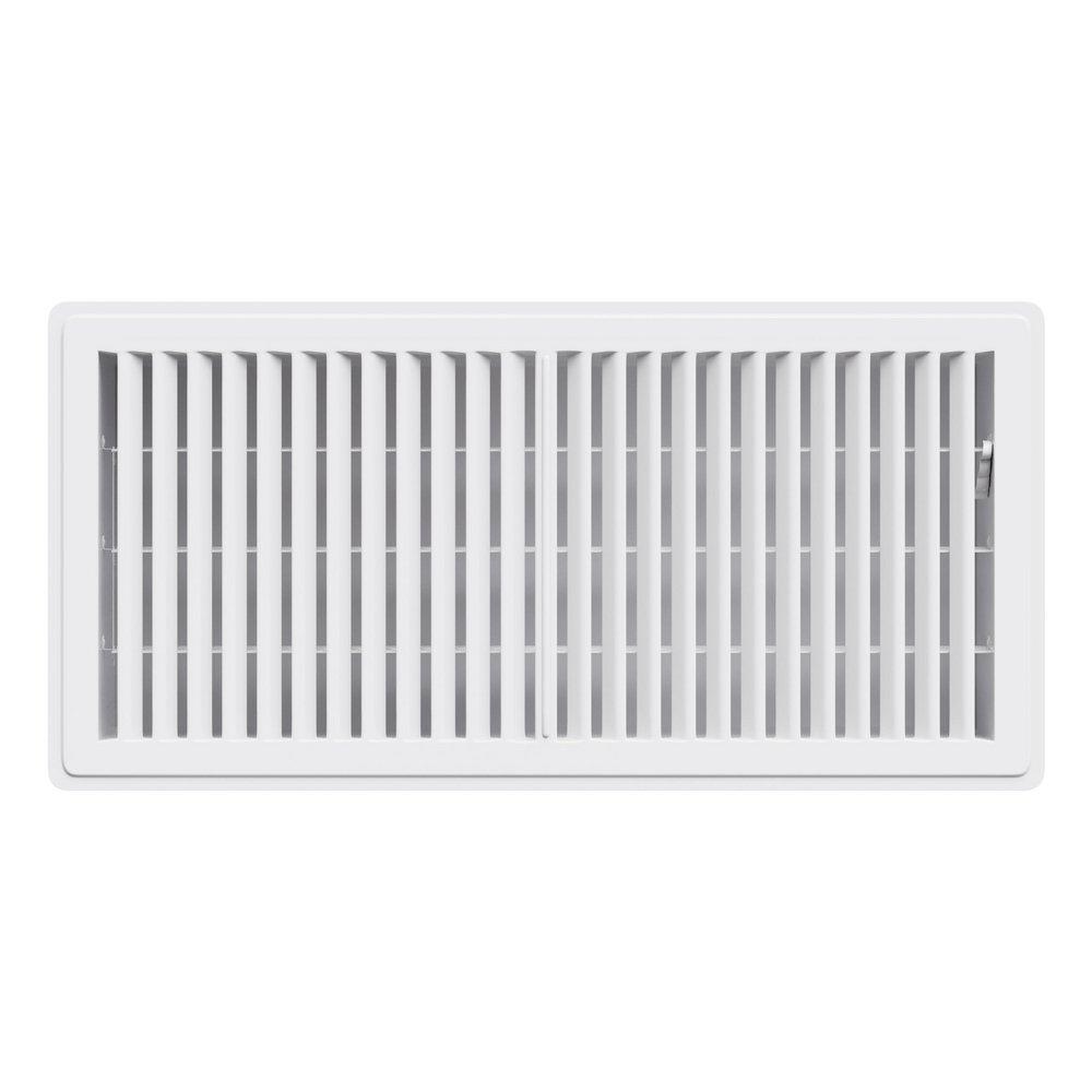 PROSELECT® White 10 in. Residential Floor Register White Steel 