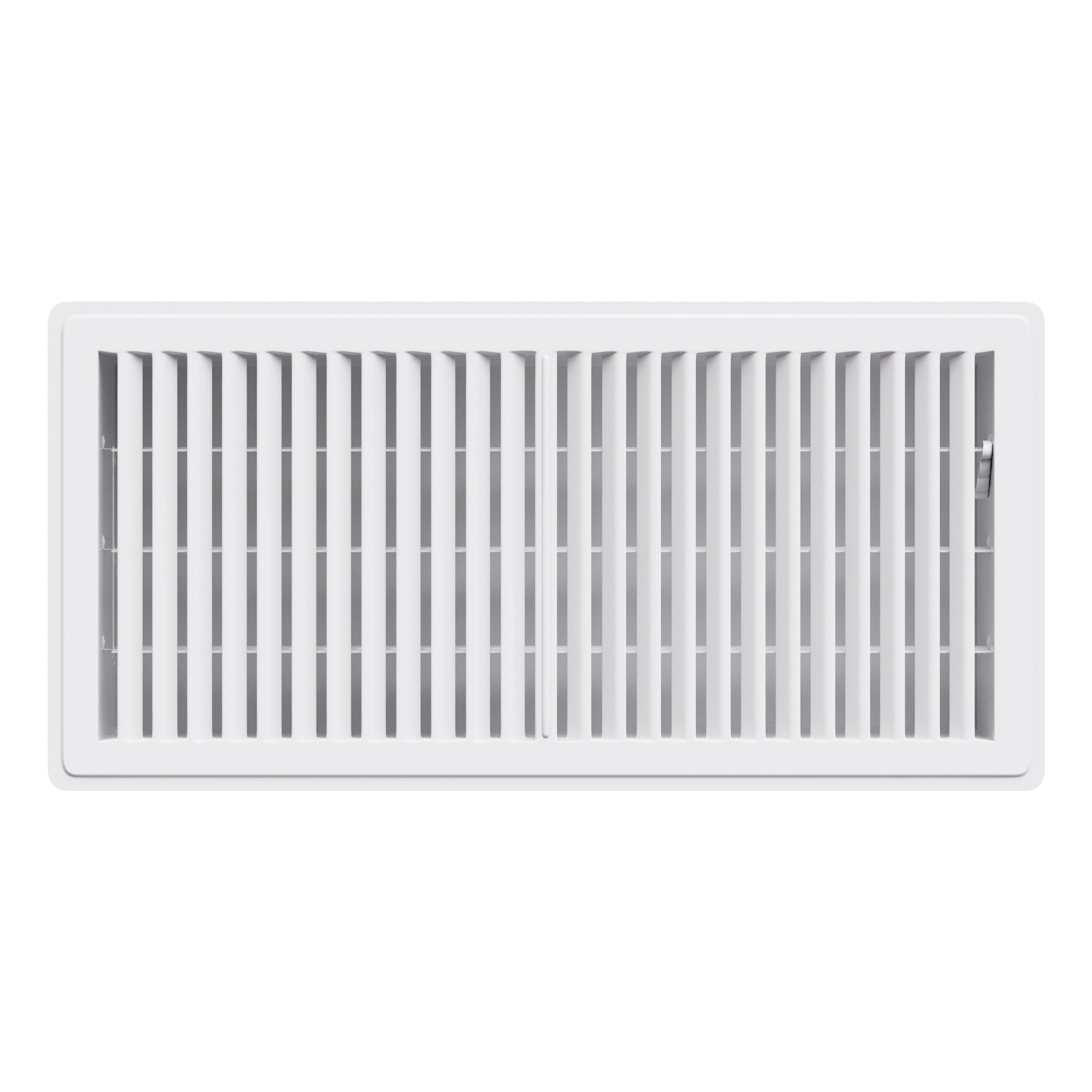 PROSELECT&reg; White 10 in. Residential Floor Register White Steel 
