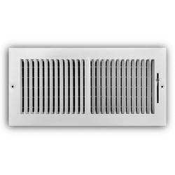 14 x 6 in. 2-Way Stamped Steel Ceiling & Sidewall Register White