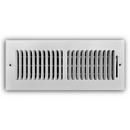 12 x 4 in. Residential Ceiling & Sidewall Register White 2-way Steel