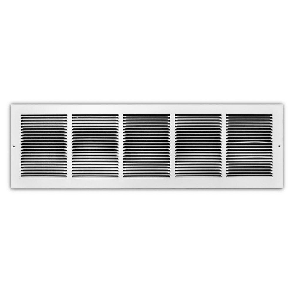PROSELECT&reg; White 30 x 8 in. 1-way Return Grille White Steel 