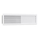 PROSELECT&reg; White 12 in. Residential Floor Register in White Heavy Duty Steel 