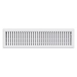 2 x 12 in. Heavy Duty Steel Floor Register in White