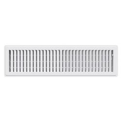 2 x 12 in. Heavy Duty Steel Floor Register in White