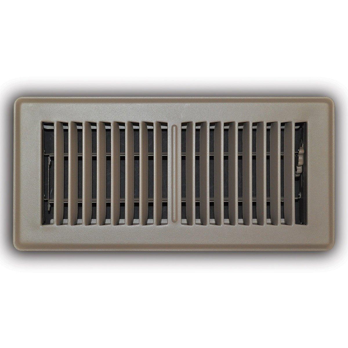 PROSELECT&reg; Brown 2 in. Residential Floor Register Brown Steel 