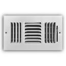 8 x 4 in. Residential Ceiling & Sidewall Register White 3-way Steel