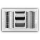 PROSELECT&reg; White 8 in. Residential Ceiling & Sidewall Register White 3-way Steel 
