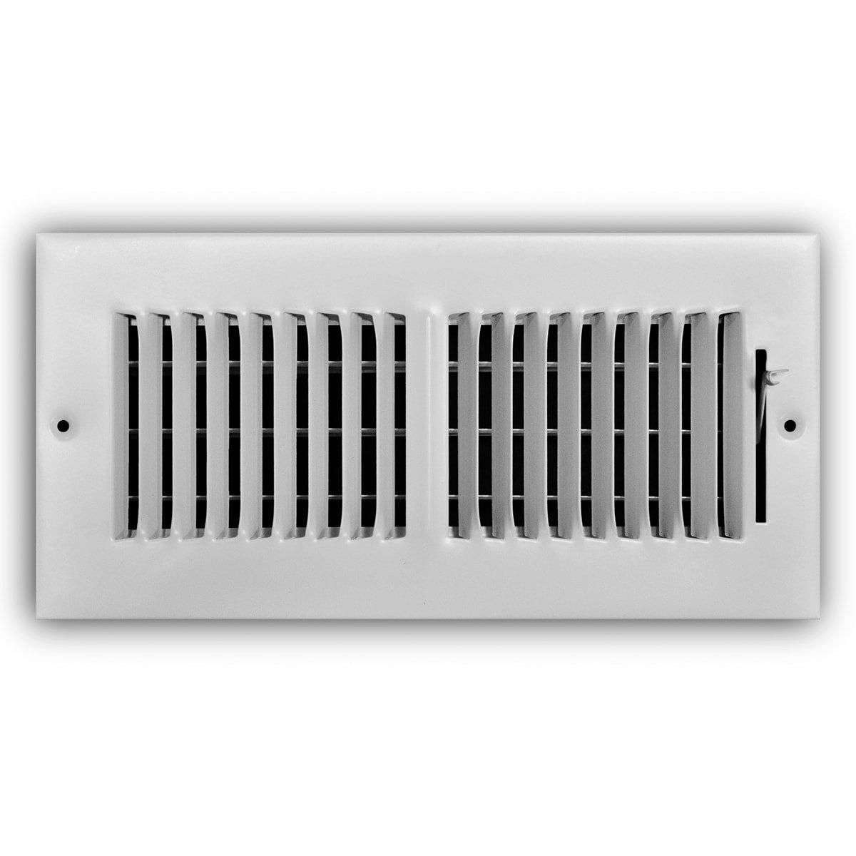 PROSELECT&reg; White 4 in. Residential Ceiling & Sidewall Register White 2-way Steel 