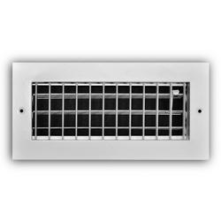 10 x 4 in. Aluminum Vertical Blade Supply Register with Adjustable Deflectors in White