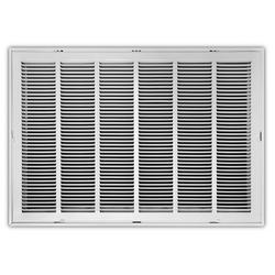 30 x 20 in. Residential Stamped Fin Return Filter Grille White Steel