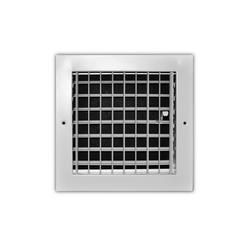 8 x 8 in. Aluminum Vertical Blade Supply Register with Adjustable Deflectors in White