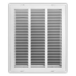 16 x 20 in. Stamped Steel Return Air Filter Grille in White
