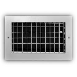 10 x 6 in. Aluminum Vertical Blade Supply Register with Adjustable Deflectors in White