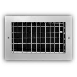 10 x 6 in. Aluminum Vertical Blade Supply Register with Adjustable Deflectors in White