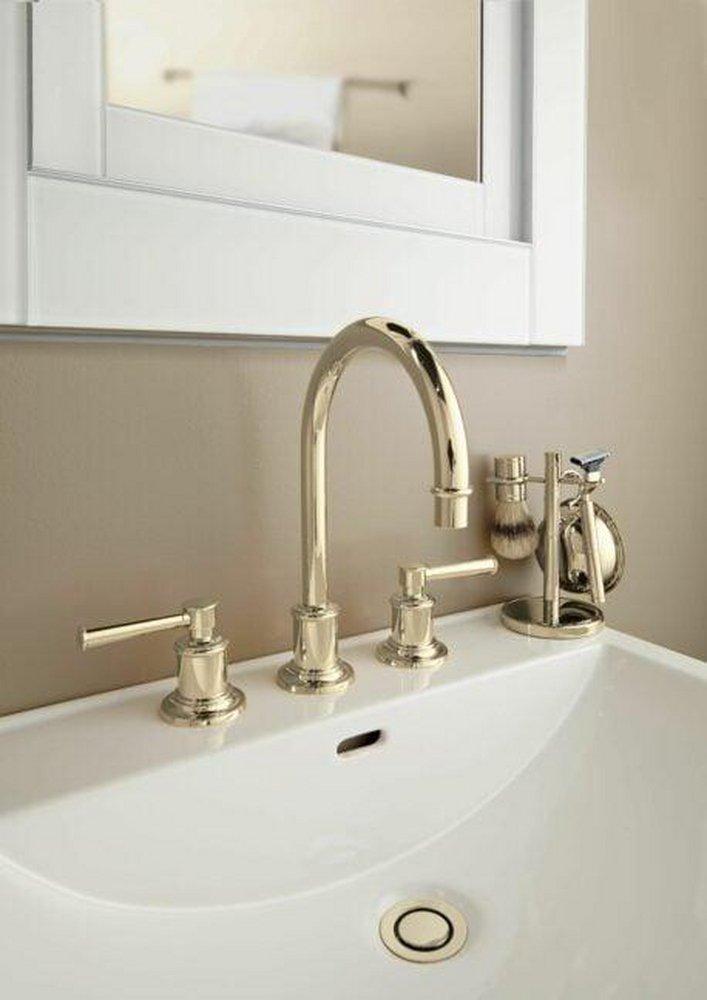 California Faucets Uncoated Polished Brass Two Handle Widespread Bathroom Sink Faucet 