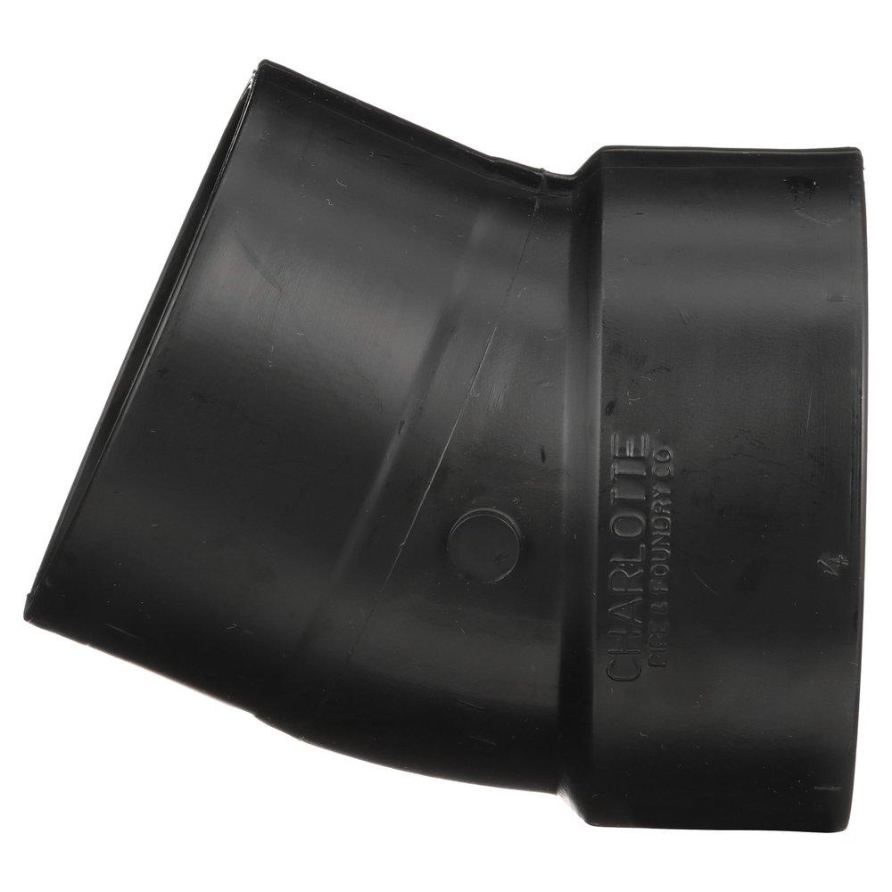 Black ABS DWV 22-1/2° Street Elbow 