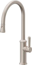 California Faucets Satin Nickel Single Handle Pull Down Kitchen Faucet 