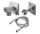 Square Hand Shower Kit with Wall Supply Elbow, Wall Mounted Hand Shower Bracket, and 68" Hose 