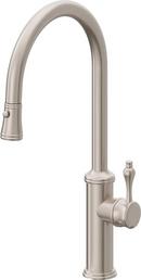 California Faucets Satin Nickel Monoblock Pull Down Kitchen Faucet 