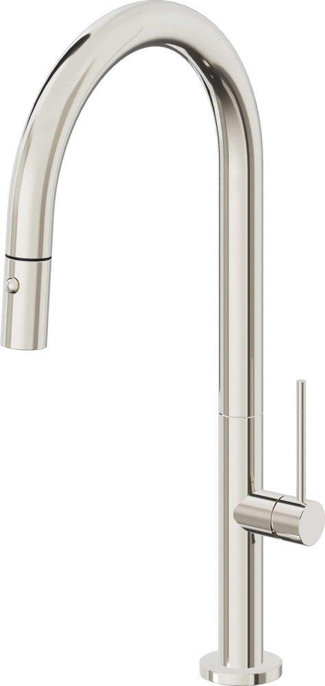 California Faucets Polished Nickel Single Handle Pull Down Kitchen Faucet 