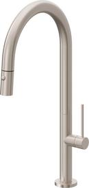 Single Handle Pull Down Kitchen Faucet in Polished Brass Uncoated