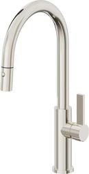 Single Handle Pull Down Kitchen Faucet in Polished Nickel