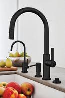 California Faucets Matte Black Monoblock Pull Down Kitchen Faucet 