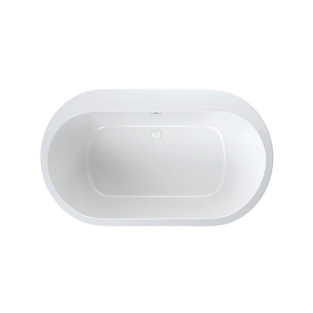 PROFLO® White 59 x 36 in. Freestanding Bathtub 