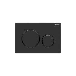 9-7/10 in. Plastic Dual Flush Actuator in Black Matte