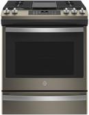 GE&reg; Fingerprint Resistant Slate 36-1/4 x 30 in. 5.6 cu. ft. 57500 BTU 5-Burner Electric Sealed Slide-In Range 
