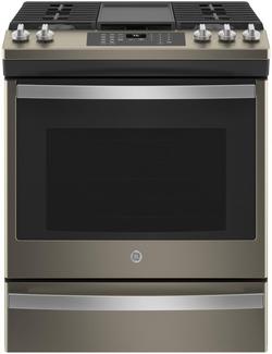 36-1/4 x 30 in. 5.6 cu. ft. 57500 BTU 5-Burner Electric Sealed Slide-In Range in Fingerprint Resistant Slate