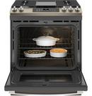 GE&reg; Fingerprint Resistant Slate 36-1/4 x 30 in. 5.6 cu. ft. 57500 BTU 5-Burner Electric Sealed Slide-In Range 