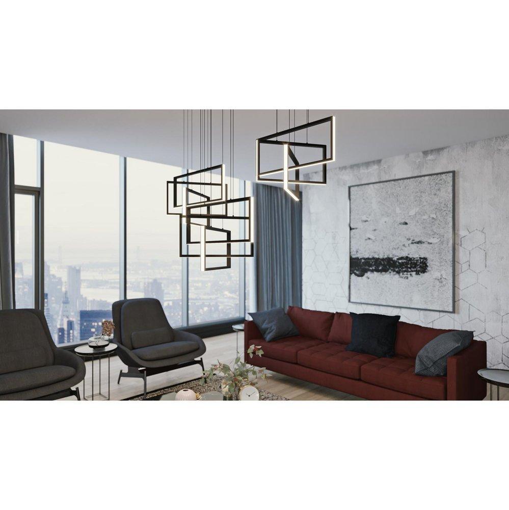 AFX Black 36W 3-Light Integrated LED Pendant Light 
