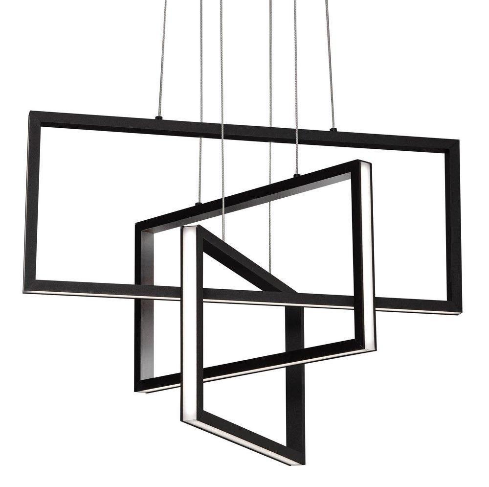 AFX Black 36W 3-Light Integrated LED Pendant Light 