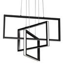 36W 3-Light Integrated LED Pendant Light in Black