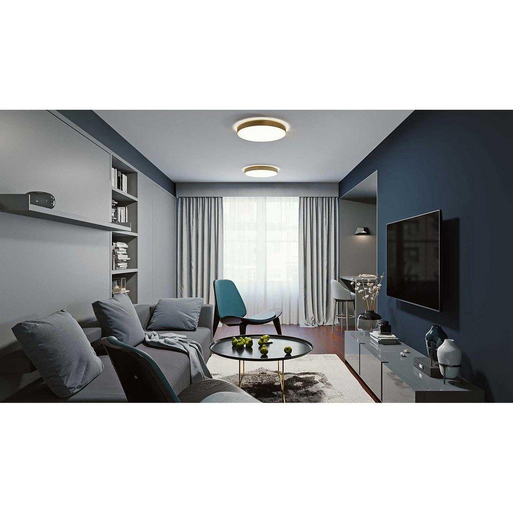 AFX Satin Brass 3 in. 22W 2-Light Integrated LED Flush Mount Ceiling Fixture 