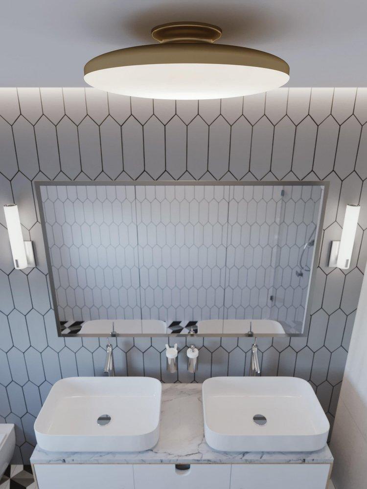 *CVR* 1 FLUSH MOUNT SATIN BRASS 