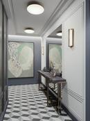 AFX Satin Brass 35W 1-Light Integrated LED Flush Mount Ceiling Fixture 