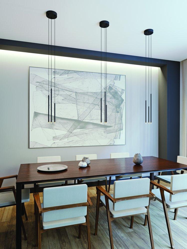 AFX Black 9W 3-Light Integrated LED Pendant Light 