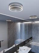 AFX Satin Nickel 3-1/8 in. 34W 1-Light Integrated LED Flush Mount Ceiling Fixture 