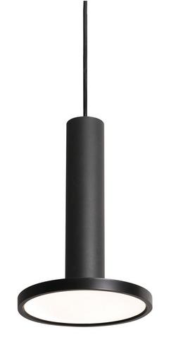 15W 1-Light Integrated LED Pendant Light in Black
