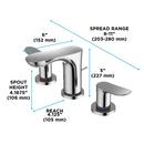 TOTO Polished French Gold Two Handle Widespread Bathroom Sink Faucet 